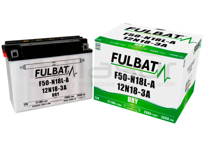 BATERIA MOTO F50-N18L-A / 12N18-3A ACIDO 21.1Ah (205 X 90 X 162) +DER