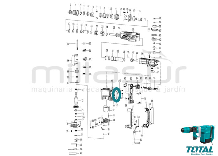 REGULADOR VELOCIDAD MARTILLO DEMOLICION TH215002 ( 101)